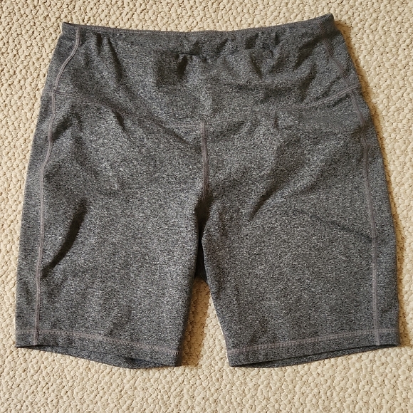 ZELOS Heathered Gray Performance Shorts - Picture 1 of 5
